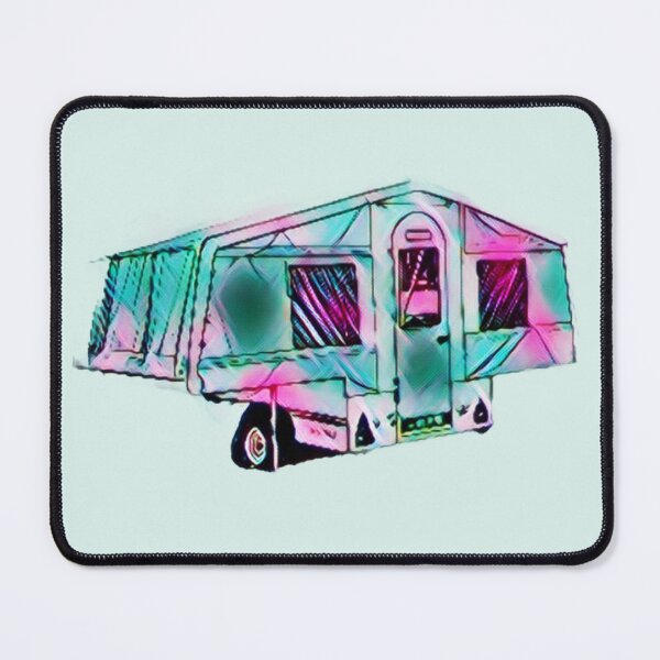 Item preview, Green and Pink Trailer Tent designed and sold by BeccaAelishe.
