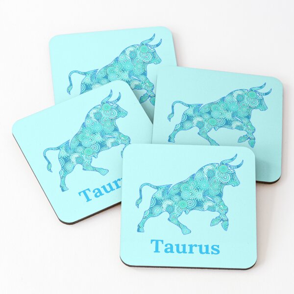 Item preview, Zodiac Sign for Taurus in Shades of Blue designed and sold by Marymarice.