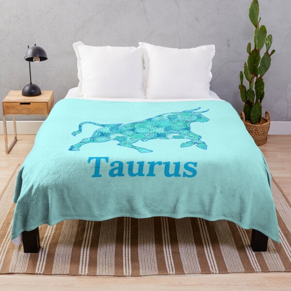 Item preview, Zodiac Sign for Taurus in Shades of Blue designed and sold by Marymarice.