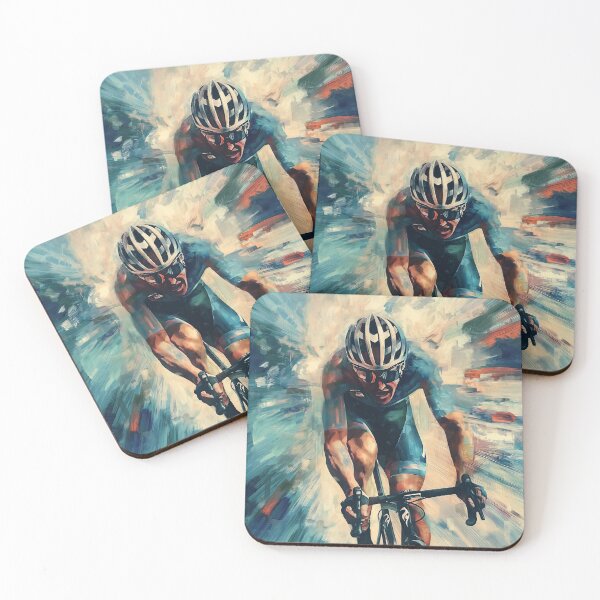 Item preview, a cyclist racing forward with intense focus and determination designed and sold by Love-Light-Bite.