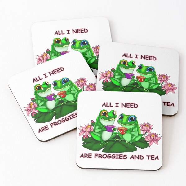 Item preview, Frogs drinking tea designed and sold by cameoivory.