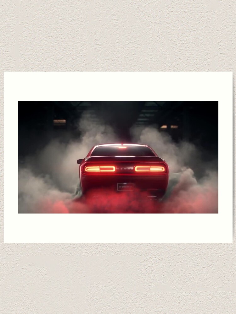 Art Poster Challenger Car