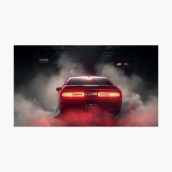 Dodge Challenger Burnout Poster