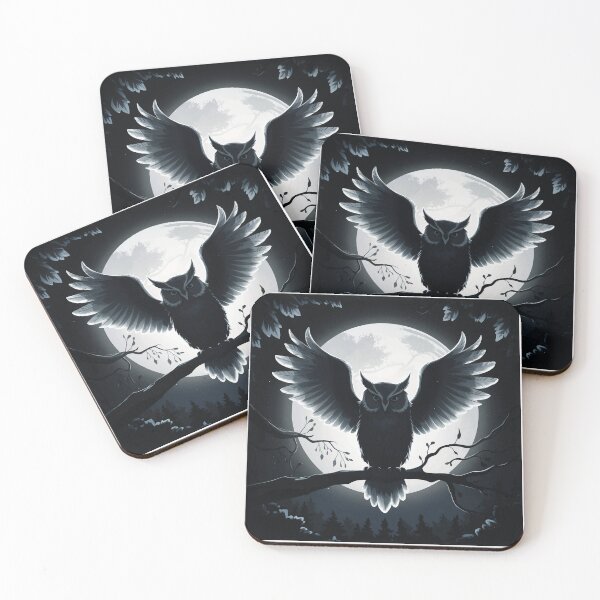 Item preview, Owl on a moonlight night designed and sold by manbaito.