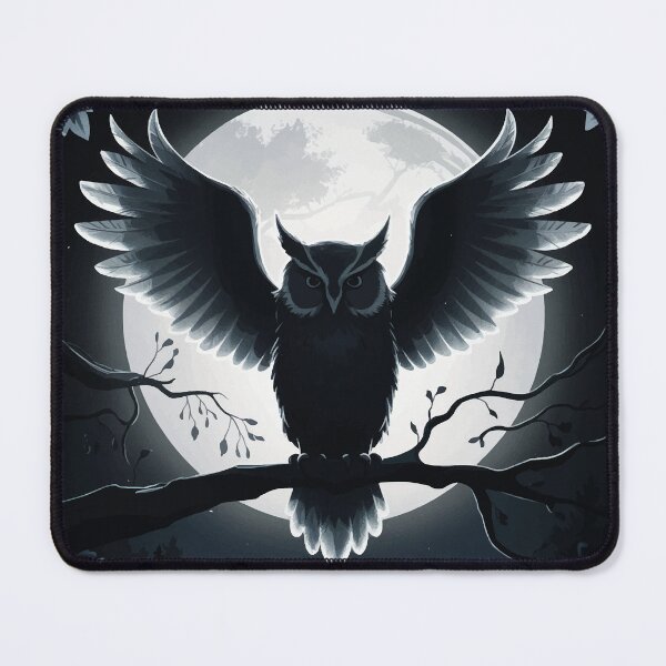 Item preview, Owl on a moonlight night designed and sold by manbaito.