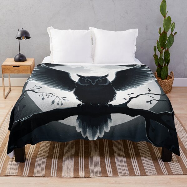 Item preview, Owl on a moonlight night designed and sold by manbaito.