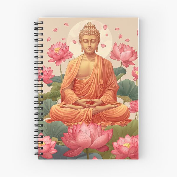 Item preview, Buddha in meditation with lotus flowers designed and sold by Dream scape  of Lucy.