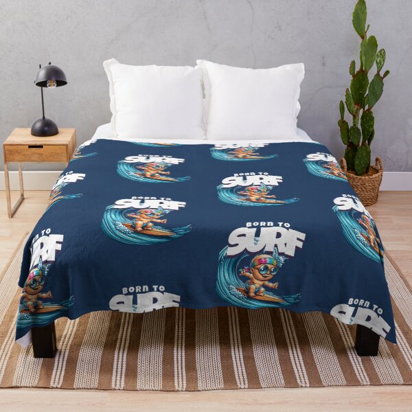 Item preview, Born to Surf – Vintage Cartoon Baby Surfing designed and sold by InspireHubWear.