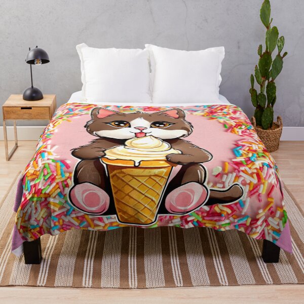Item preview, Cat and ice cream, humor and summer. designed and sold by Zofia Sosnecka.