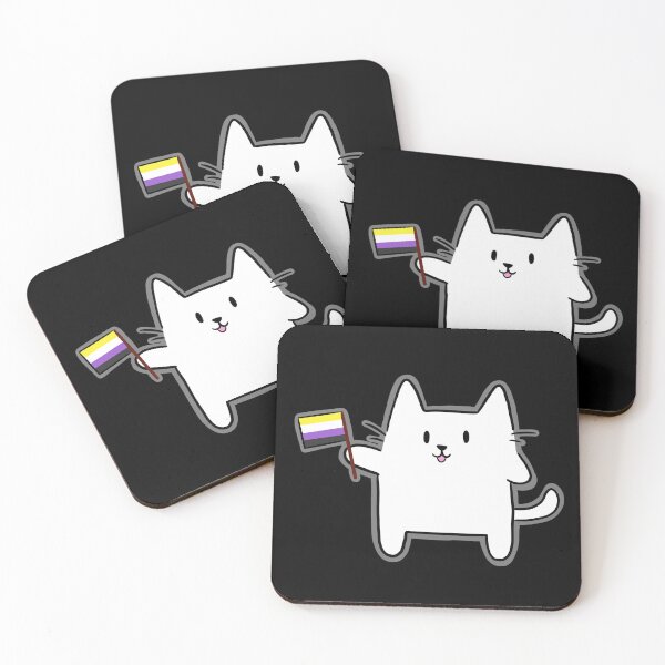 Item preview, Non-Binary Pride Cat designed and sold by SillyCatsStore.