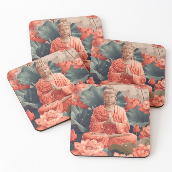 Item preview, Buddha in meditation with lotus flowes II designed and sold by Dream scape of Lucy.