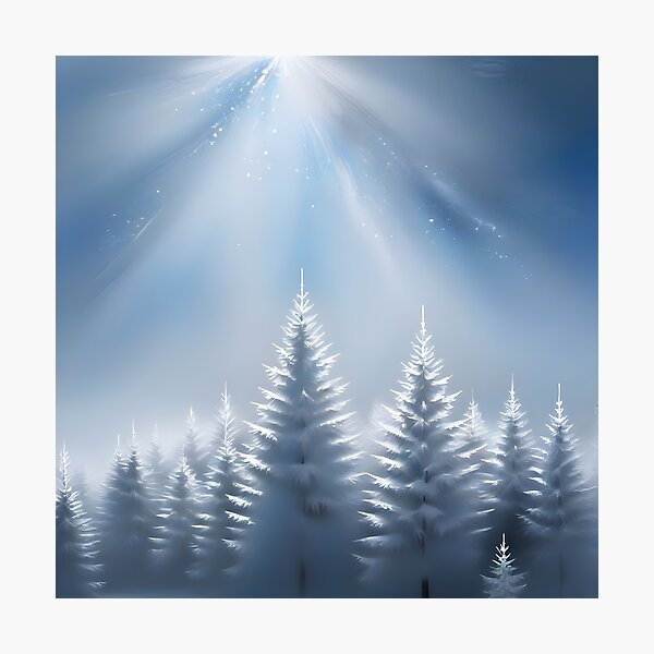 Item preview, Snowy Scenery Cold Snap Tall Trees Tranquil Setting 1 of 4 designed and sold by Beachy.