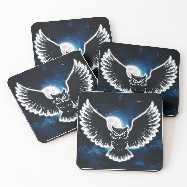 Item preview, Owl on a moonlight night 2 designed and sold by manbaito.