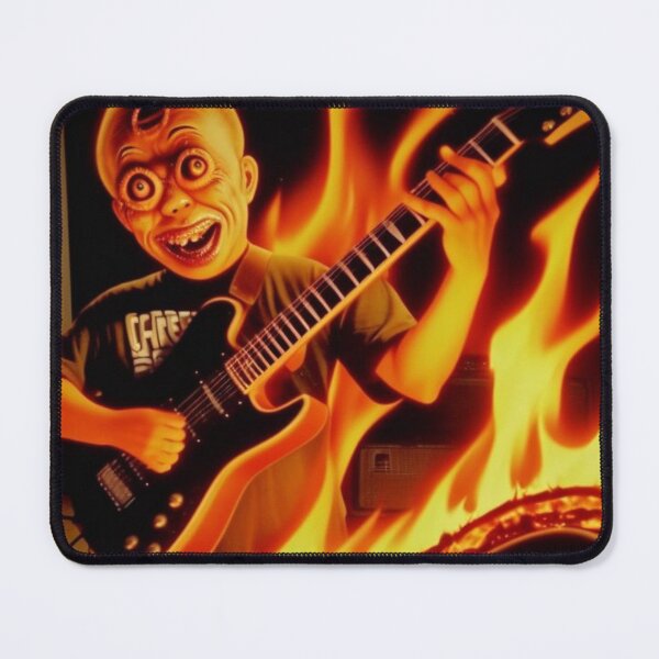 Item preview, Creepy Flaming Guitar Player Dude | Digital Art designed and sold by patrickcallan.