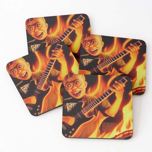 Item preview, Creepy Flaming Guitar Player Dude | Digital Art designed and sold by patrickcallan.