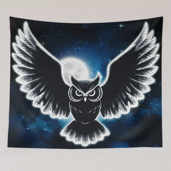 Item preview, Owl on a moonlight night 2 designed and sold by manbaito.