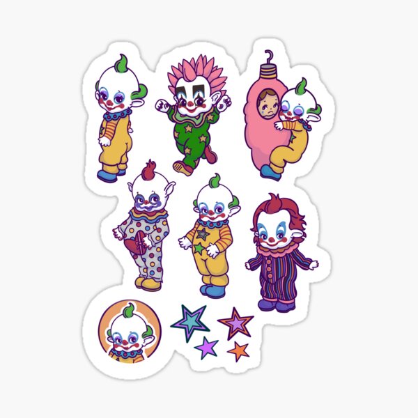 Item preview, Killer Klowns Sticker Pack designed and sold by ThumbprintByEms.