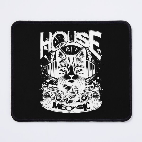 Item preview, HOUSE MUSIC - House Meowsic (white) designed and sold by Discothreadz.