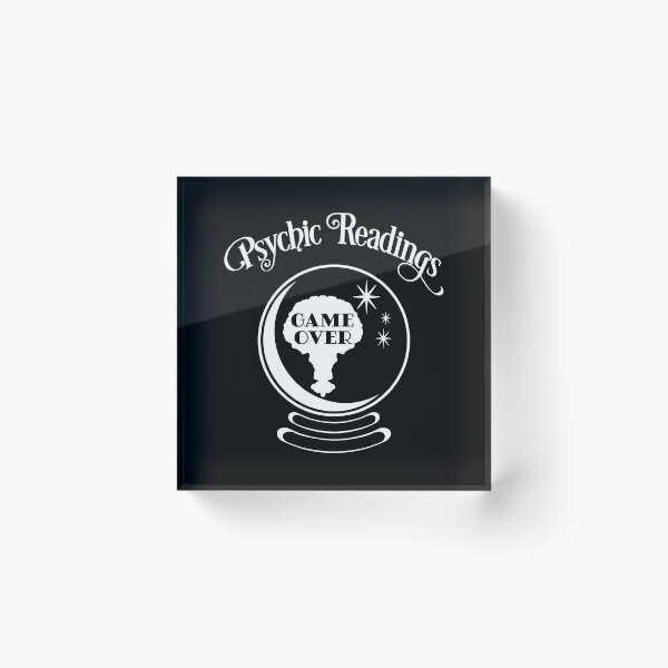 Item preview, PSYCHIC READINGS. GAME OVER. ON BLACK. designed and sold by 5hertz.
