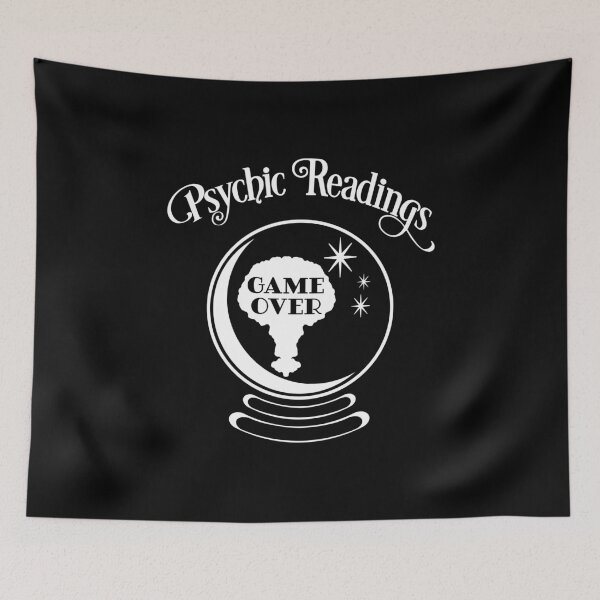 Item preview, PSYCHIC READINGS. GAME OVER. ON BLACK. designed and sold by 5hertz.