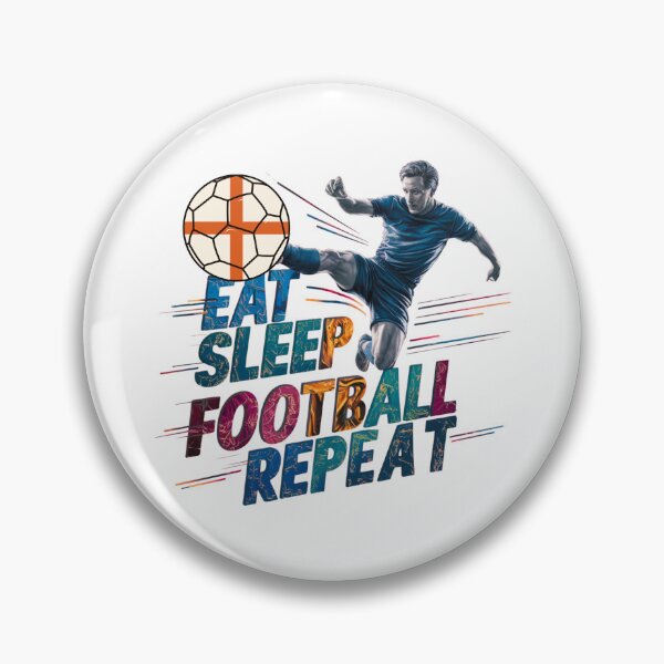 Item preview, Eat Sleep Football Repeat: Live The Game Every Day designed and sold by elynne9.