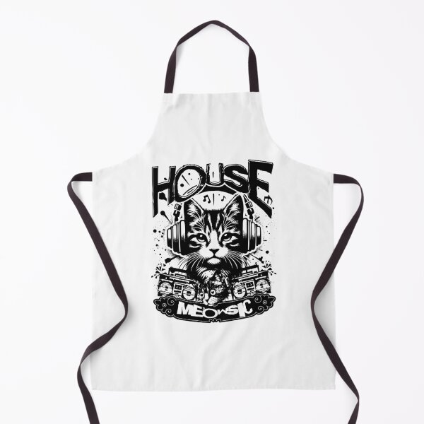 Item preview, HOUSE MUSIC  - House Meowsic (black)  designed and sold by Discothreadz.