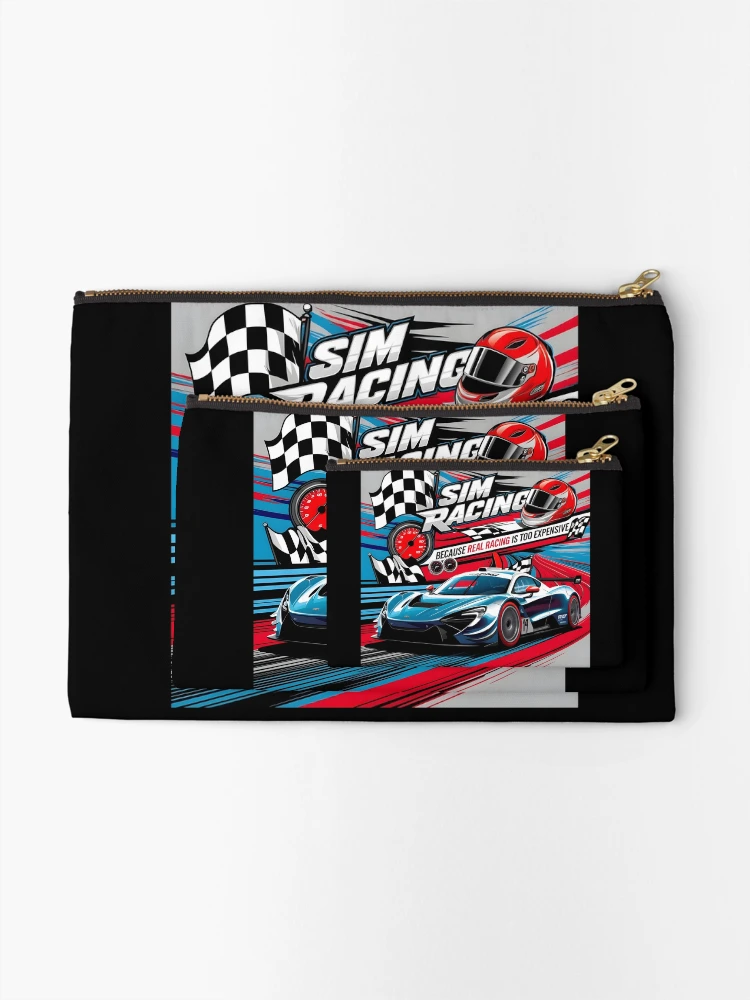 Thumbnail 2 of 4, Zipper Pouch, Sim Racing: Because Real Racing is Too Expensive designed and sold by HardCorps.