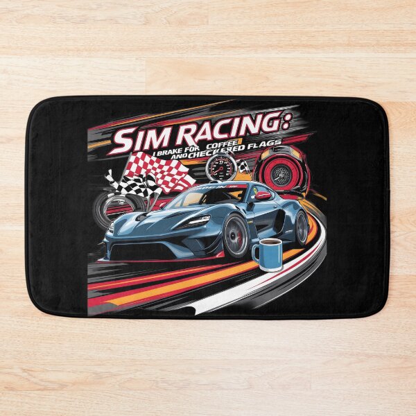 Item preview, Sim Racing: I Brake for Coffee and Checkered Flags designed and sold by HardCorps.