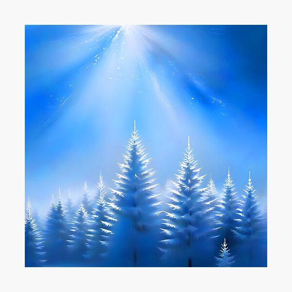 Item preview, Snowy Scenery Cold Snap Tall Trees Tranquil Setting 3 of 4 designed and sold by Beachy.