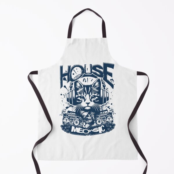 Item preview, HOUSE MUSIC  - House Meowsic (navy blue)  designed and sold by Discothreadz.