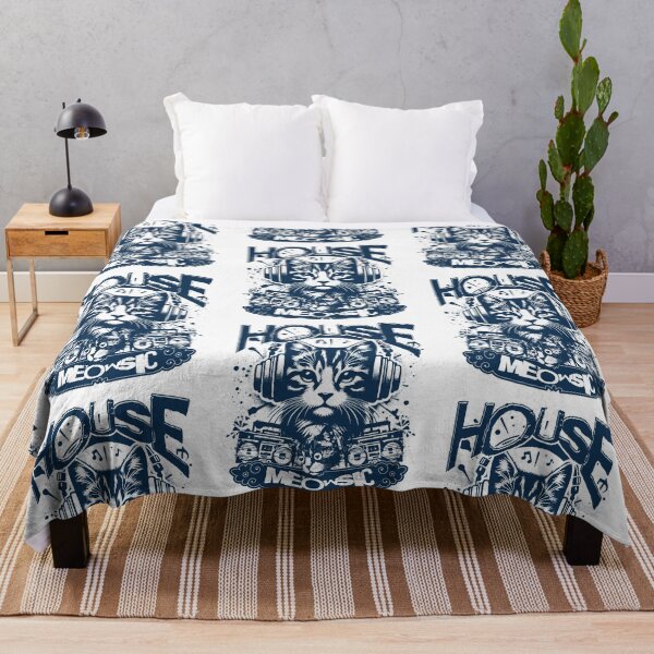 Item preview, HOUSE MUSIC  - House Meowsic (navy blue)  designed and sold by Discothreadz.