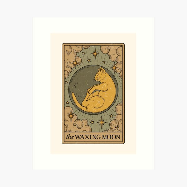 Item preview, The Waxing Moon - Lunar Cats designed and sold by Thiago Corrêa.
