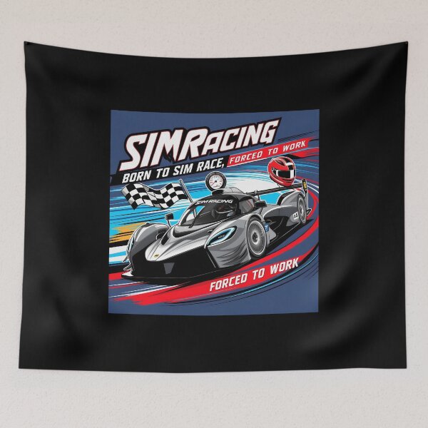 Item preview, Sim Racing: Born to Sim Race, Forced to Work designed and sold by HardCorps.