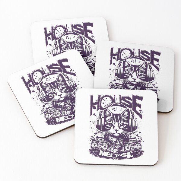 Item preview, HOUSE MUSIC  - House Meowsic (plum)  designed and sold by Discothreadz.