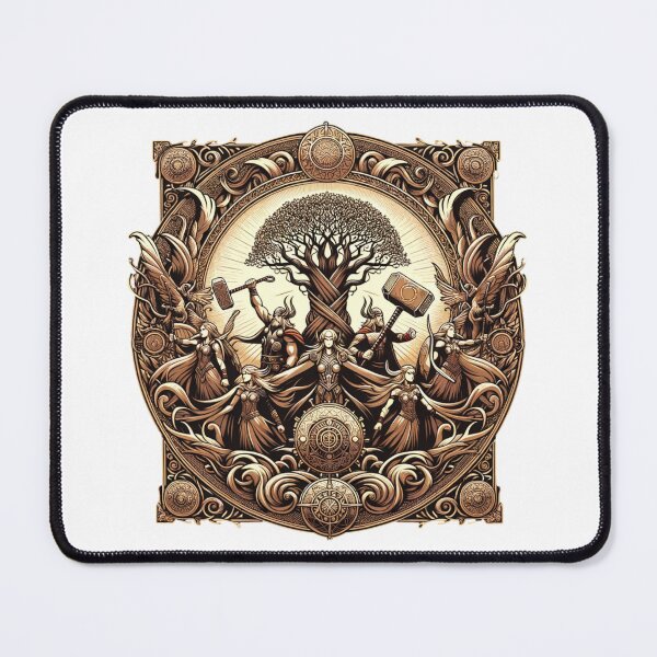 Item preview, Mythology Symbols Nordic Viking Norse Mjolnir Yggdrasil Valknut & Helm of Awe Ancient Norse Legends Odin designed and sold by AnalajiaDesigns.