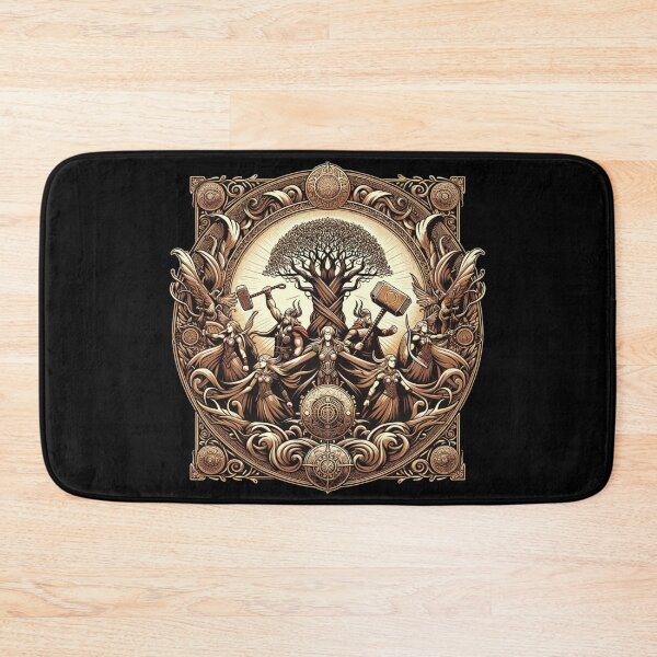 Item preview, Mythology Symbols Nordic Viking Norse Mjolnir Yggdrasil Valknut & Helm of Awe Ancient Norse Legends Odin designed and sold by AnalajiaDesigns.