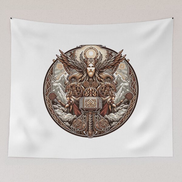 Item preview, Nordic Mythology Symbols Viking Norse Mjolnir Yggdrasil Valknut & Helm of Awe Ancient Norse Legends Odin designed and sold by AnalajiaDesigns.