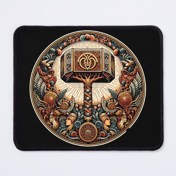 Item preview, Nordic Mythology Symbols Viking Norse Mjolnir Yggdrasil Valknut & Helm of Awe Ancient Norse Legends Odin designed and sold by AnalajiaDesigns.