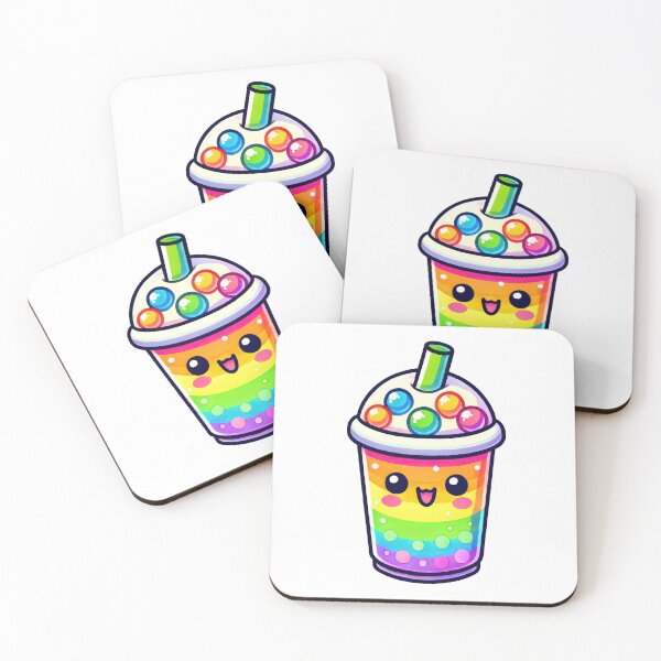 Item preview, LGBTQ Pride, Cute Rainbow Bubble Tea designed and sold by MoniushkoArt.