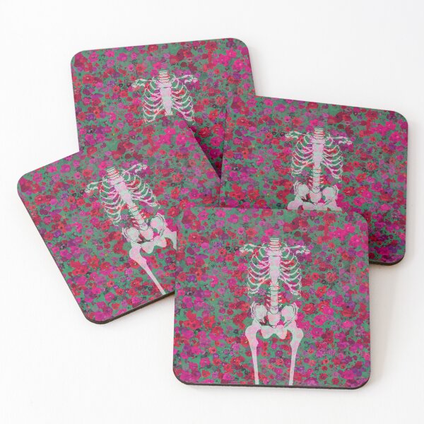 Item preview, Flower pattern with skeleton  designed and sold by SueKnox.
