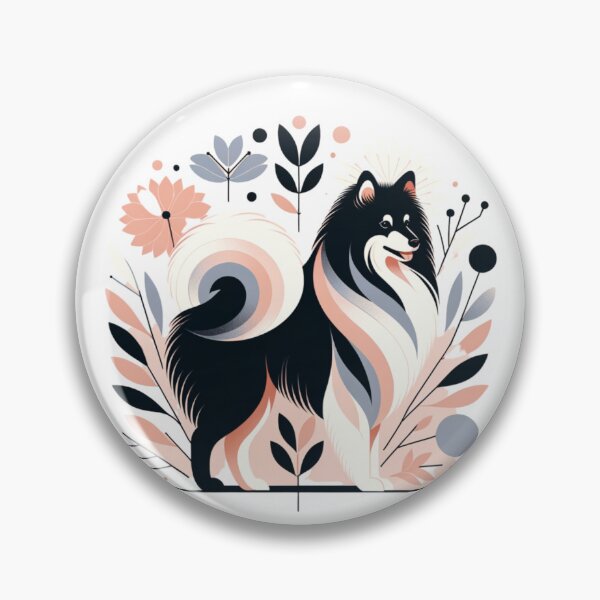 Item preview, Floral Abstract Japanese Spitz designed and sold by TheAnimalZ00.