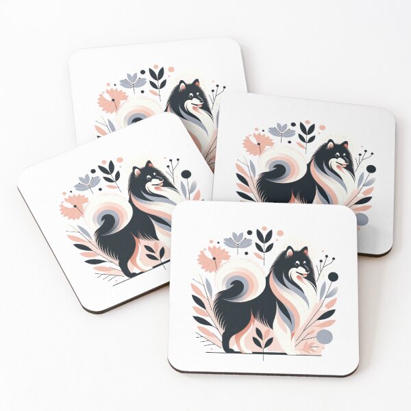 Item preview, Floral Abstract Japanese Spitz designed and sold by TheAnimalZ00.