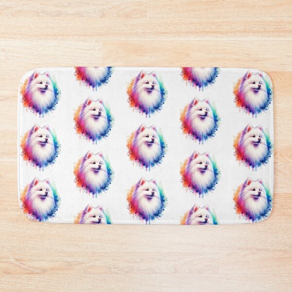 Item preview, Watercolor White Japanese Spitz designed and sold by TheAnimalZ00.