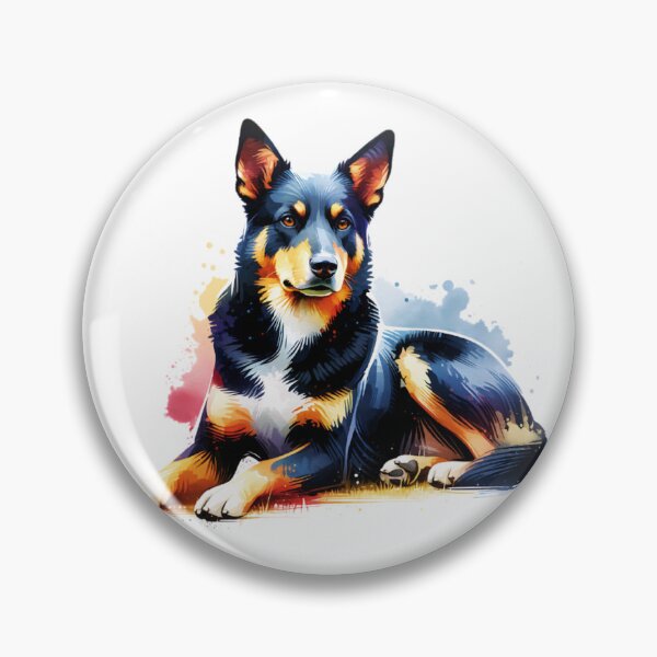 Item preview, Watercolor Australian Kelpie  designed and sold by TheAnimalZ00.