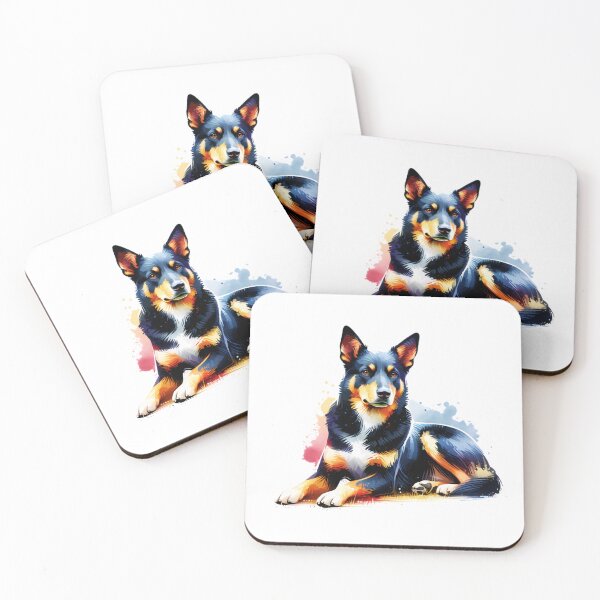 Item preview, Watercolor Australian Kelpie  designed and sold by TheAnimalZ00.