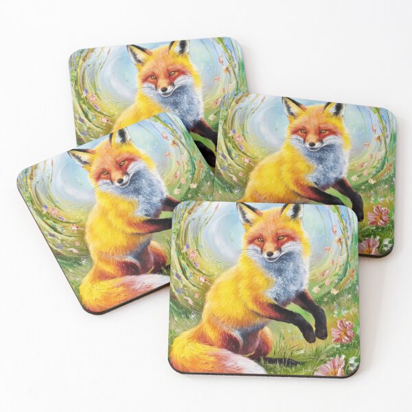 Artikelvorschau, Fuchs-Portrait. Frühlingszeit, Blumenfuchs, Vintage-Fuchs, Fuchs-Malerei, Edgar Degas-Stil entworfen und verkauft von FoxVibes.