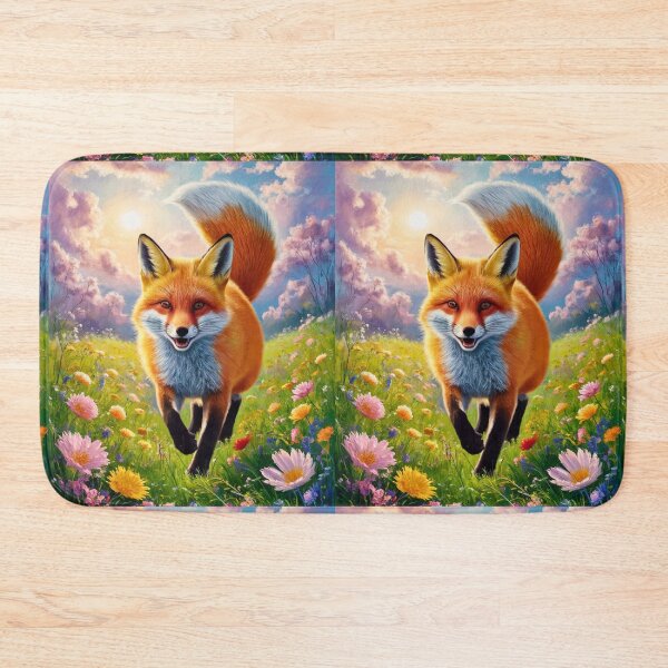 Item preview, Fox Portrait. Spring season, floral fox, vintage fox, fox painting, Edgar Degas style designed and sold by FoxVibes.