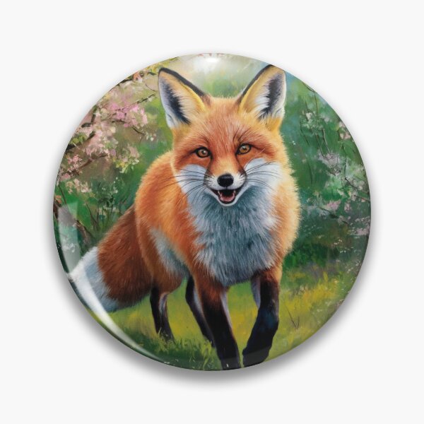 Artikelvorschau, Fuchs-Portrait. Frühlingszeit, Blumenfuchs, Vintage-Fuchs, Fuchs-Malerei, Edgar Degas-Stil entworfen und verkauft von FoxVibes.
