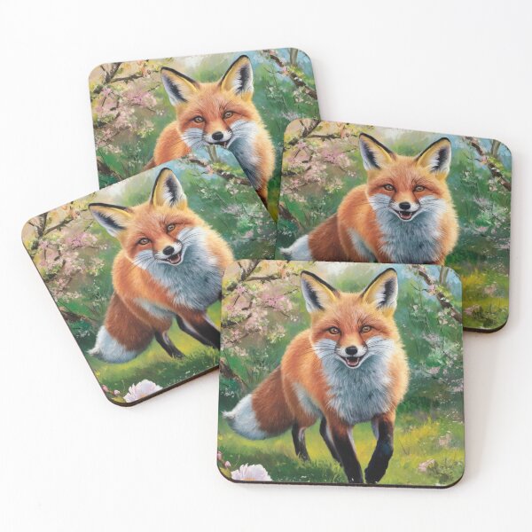 Artikelvorschau, Fuchs-Portrait. Frühlingszeit, Blumenfuchs, Vintage-Fuchs, Fuchs-Malerei, Edgar Degas-Stil entworfen und verkauft von FoxVibes.