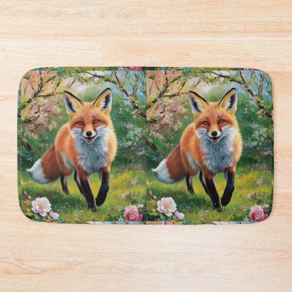 Artikelvorschau, Fuchs-Portrait. Frühlingszeit, Blumenfuchs, Vintage-Fuchs, Fuchs-Malerei, Edgar Degas-Stil entworfen und verkauft von FoxVibes.